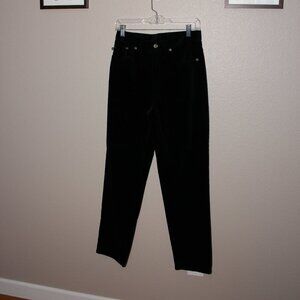 Lauren Ralph Lauren Womens Black Velvet 5 pocket Straight Leg Pants Size 6